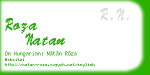 roza natan business card