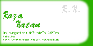 roza natan business card